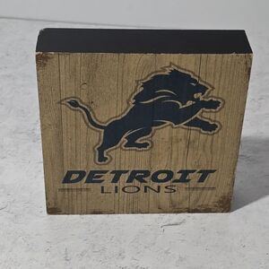 NFL Detroit Lions Football Wooden Wall Art Decor